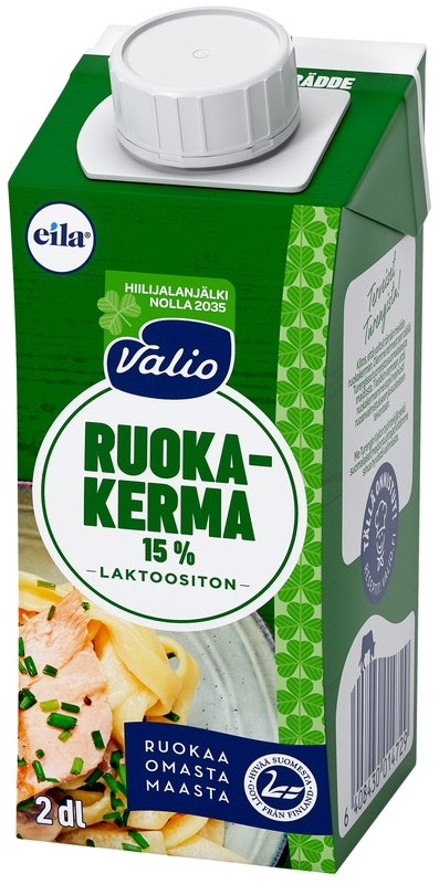Valio cooking cream 15%, lactose-free UHT, 0.2 L
